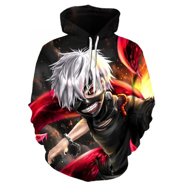 Tokyo Ghoul 3D Printed Hoodie/Zipper Hoodie