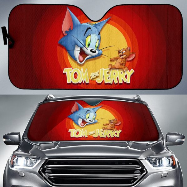 Tom And Jerry Cutes Cartoon Car Auto Sun Shade