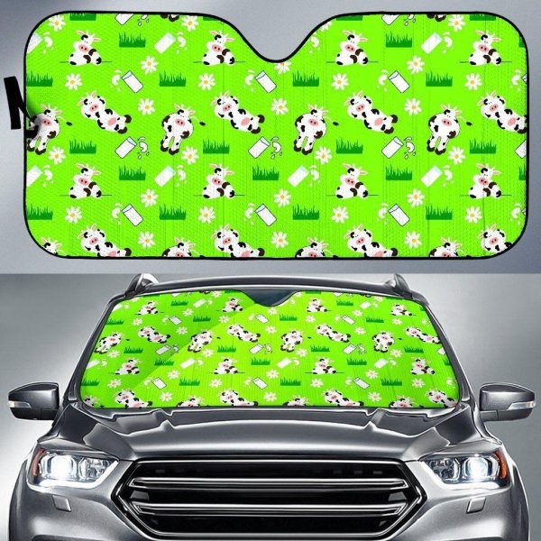 Toon Daisy And Cow Car Auto Sun Shade