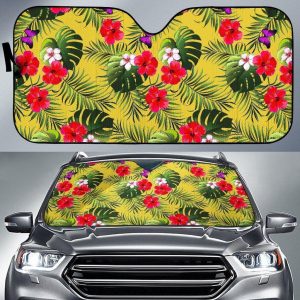 Tropical Exotic Hawaiian Car Auto Sun Shade