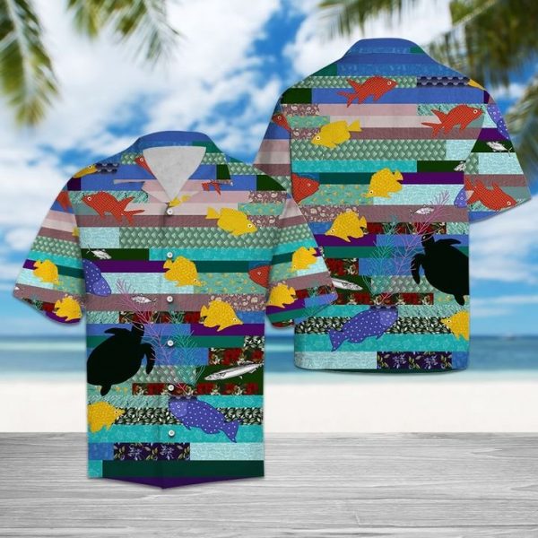 Tropical Fish Hawaiian Shirt Summer Button Up