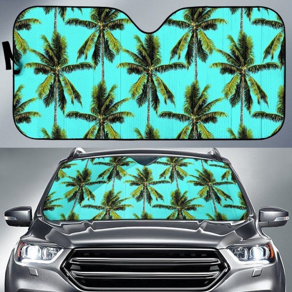 Tropical Palm Tree Car Auto Sun Shade