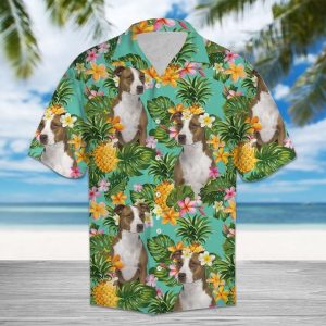 Tropical Pineapple American Pit Bull Terrier Hawaiian Shirt Summer Button Up