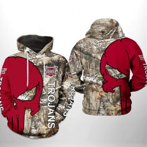 Troy Trojans NCAA Camo Veteran Hunting 3D Printed Hoodie/Zipper Hoodie