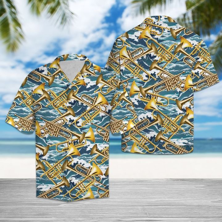 trumpet hawaiian shirt