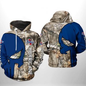 Tulsa Golden Hurricane NCAA Camo Veteran Hunting 3D Printed Hoodie/Zipper Hoodie