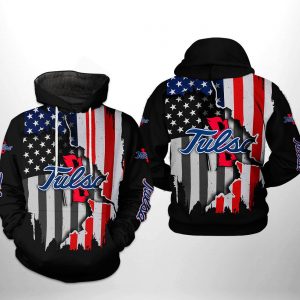 Tulsa Golden Hurricane NCAA US Flag 3D Printed Hoodie/Zipper Hoodie