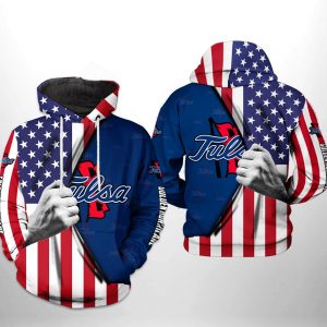 Tulsa Golden Hurricane NCAA US Flag 3D Printed Hoodie/Zipper Hoodie