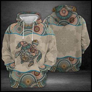 Turtle Mandala 3D Printed Hoodie/Zipper Hoodie