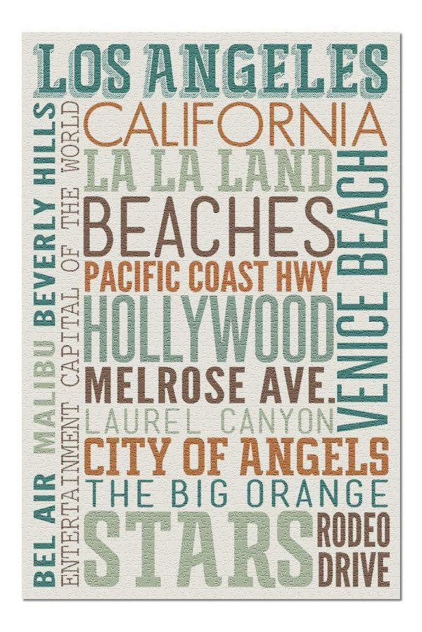 Typography, Los Angeles Jigsaw Puzzle Set