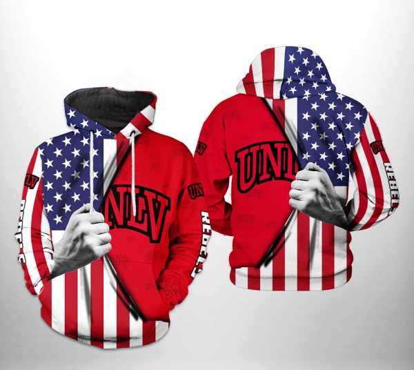 UNLV Rebels NCAA US Flag 3D Printed Hoodie/Zipper Hoodie