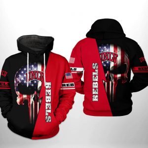 UNLV Rebels NCAA US Flag Skull 3D Printed Hoodie/Zipper Hoodie