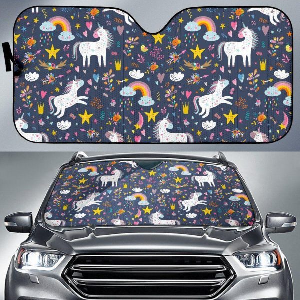 Unicorn Dream Toon Car Auto Sun Shade