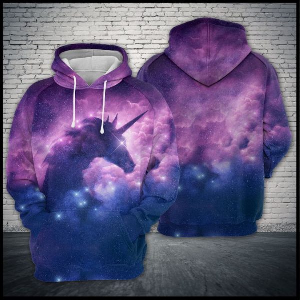 Unicorn Galaxy 3D Printed Hoodie/Zipper Hoodie