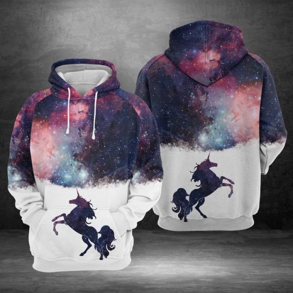 Unicorn Galaxy 3D Printed Hoodie/Zipper Hoodie