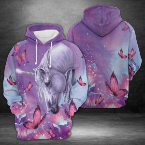 Unicorn Purple 3D Printed Hoodie/Zipper Hoodie