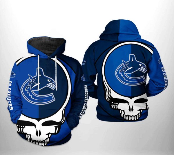 Vancouver Canucks NHL Grateful Dead 3D Printed Hoodie/Zipper Hoodie