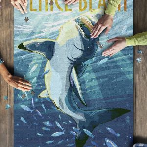 Venice Beach, California Great White Shark Jigsaw Puzzle Set