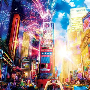 Vibrant Times Square Jigsaw Puzzle Set