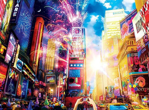 Vibrant Times Square Jigsaw Puzzle Set