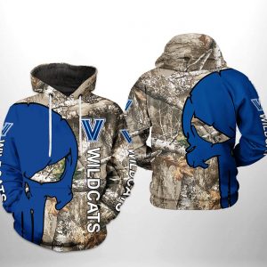 Villanova Wildcats NCAA Camo Veteran Hunting 3D Printed Hoodie/Zipper Hoodie