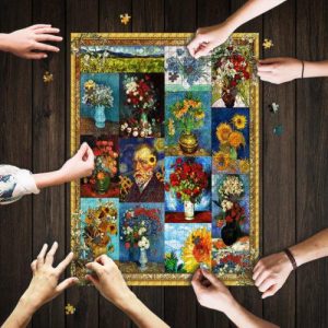 Vincent Van Gogh Flowers Jigsaw Puzzle Set