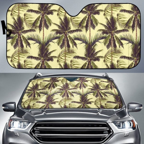 Vintage Palm Tree Car Auto Sun Shade