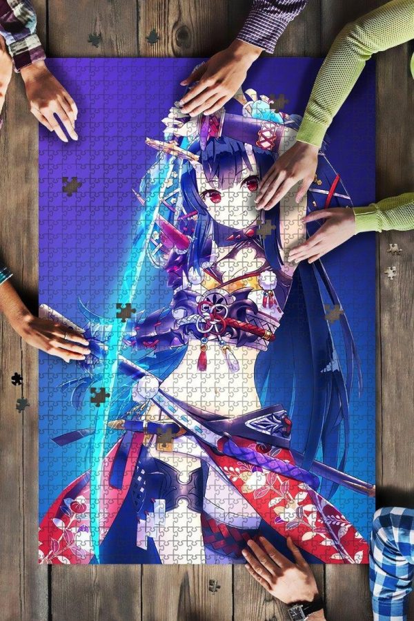 Warrior Girl Katana Girl Jigsaw Puzzle Set