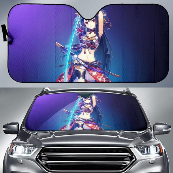 Warrior Girl Katana Girls Anime Car Auto Sun Shade