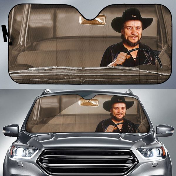 Waylon Jennings Car Auto Sun Shade