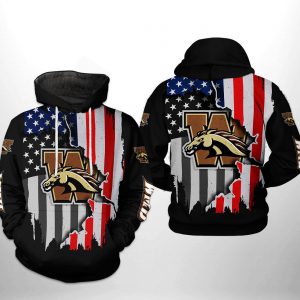 Western Michigan Broncos NCAA US Flag 3D Printed Hoodie/Zipper Hoodie