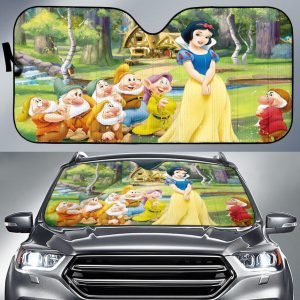 White Snow Funny Car Auto Sun Shade