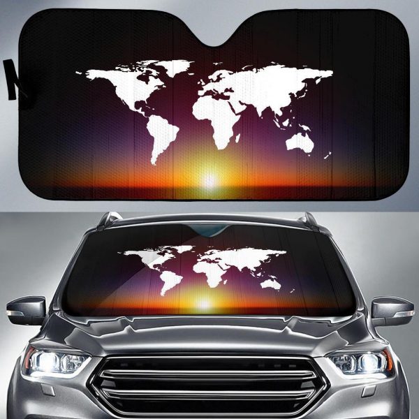 World Maps Car Auto Sun Shade