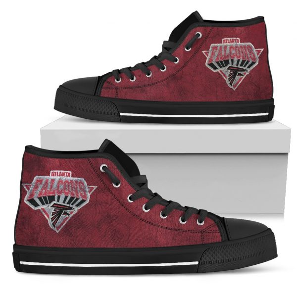 3D Simple Logo Atlanta Falcons High Top Shoes