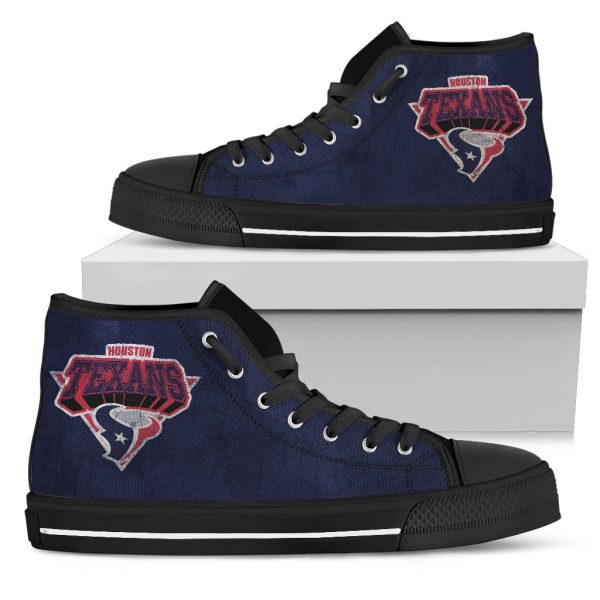 3D Simple Logo Houston Texans High Top Shoes