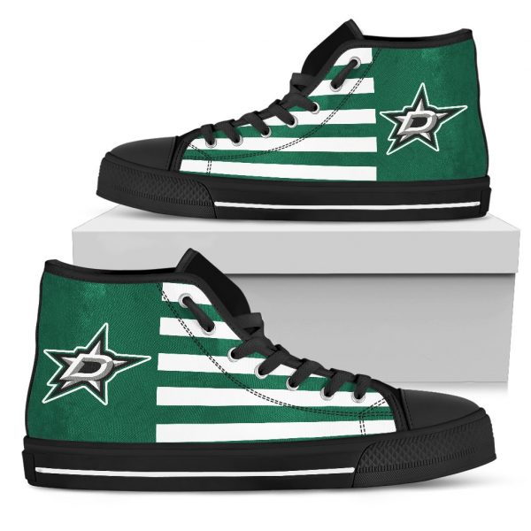 American Flag Dallas Stars High Top Shoes