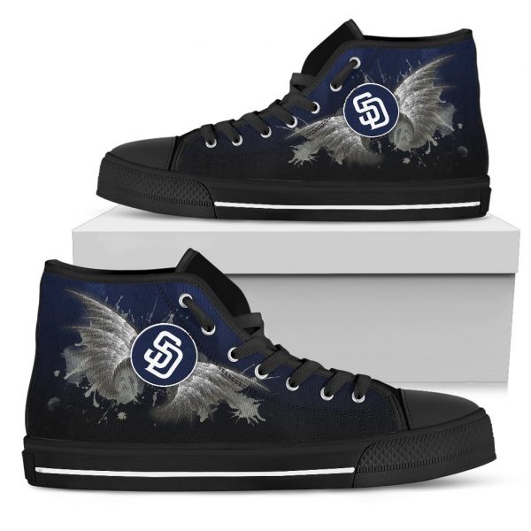 Angel Wings San Diego Padres High Top Shoes