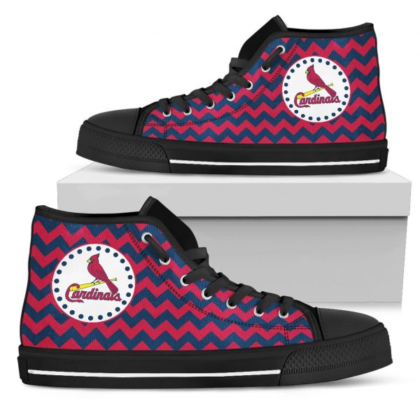 Chevron Broncos St. Louis Cardinals High Top Shoes