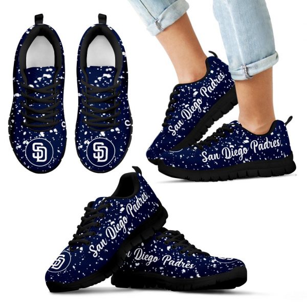 Christmas Snowing Incredible Pattern San Diego Padres Sneakers