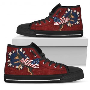 Doberman - Independence Day High Top Shoes