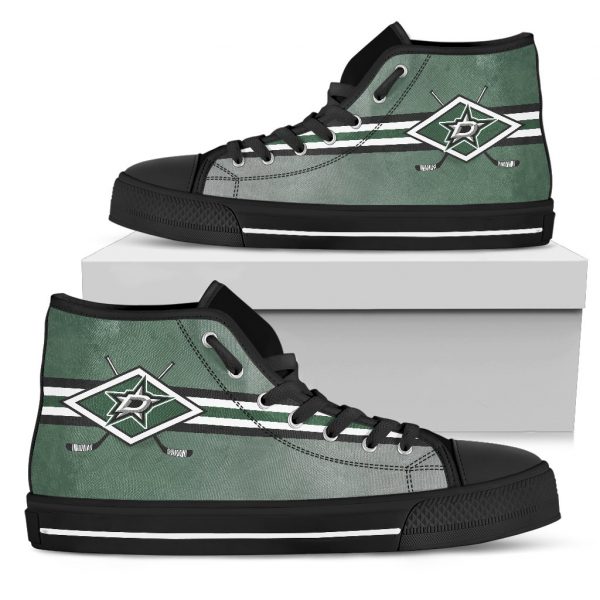 Double Stick Check Dallas Stars High Top Shoes