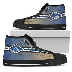 Double Stick Check Kansas City Royals High Top Shoes