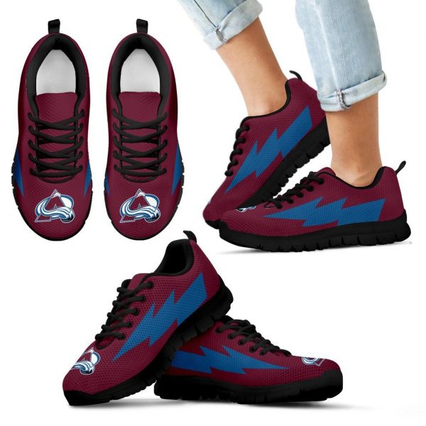 Funny Colorado Avalanche Sneakers Thunder Lightning Amazing Logo