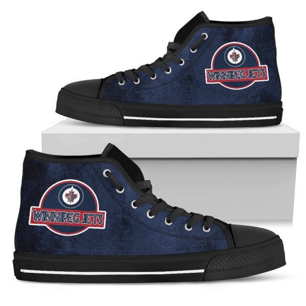 Jurassic Park Winnipeg Jets High Top Shoes