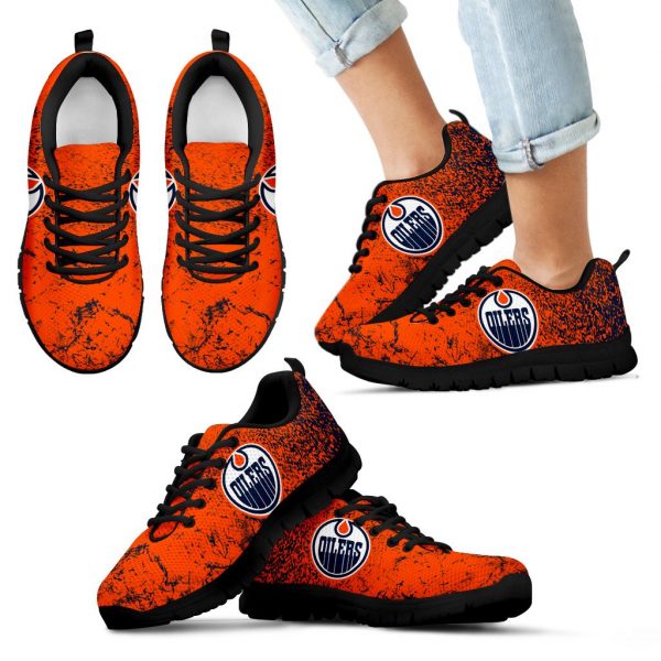 Light Tiny Pixel Smashing Pieces Edmonton Oilers Sneakers