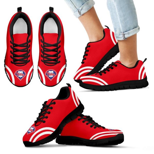 Lovely Curves Stunning Logo Icon Philadelphia Phillies Sneakers