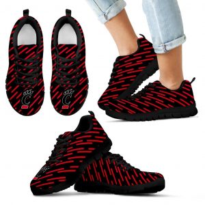 Marvelous Striped Stunning Logo Cincinnati Bearcats Sneakers