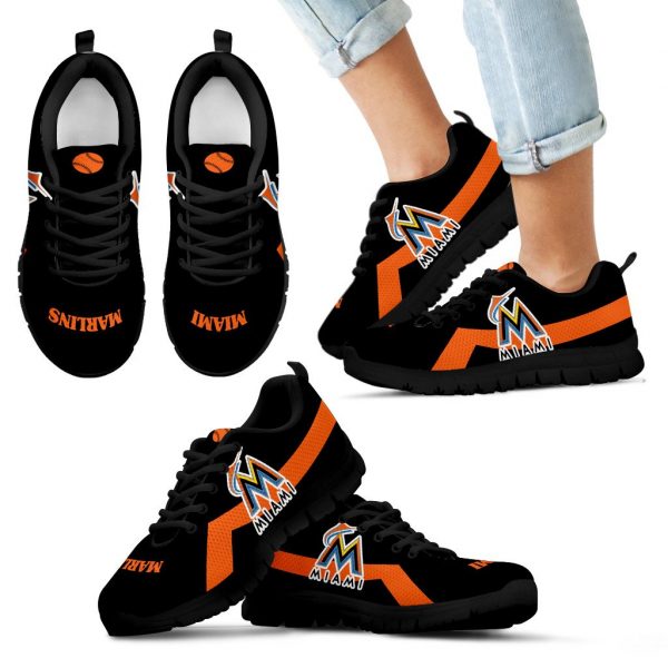 Miami Marlins Line Logo Sneakers