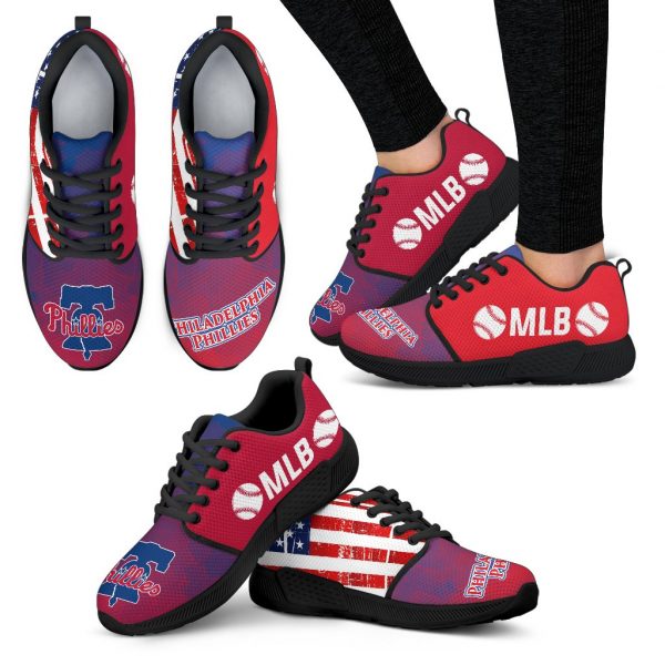 Simple Fashion Philadelphia Phillies Shoes Athletic Sneakers