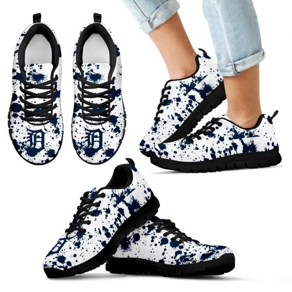 Splatters Watercolor Detroit Tigers Sneakers